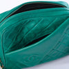 Secondhand Chanel Emerald Green Quilted Lambskin Front Pocket Tassel Camera Bag Gold Hardware -'90s