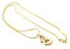 Cartier Double Heart Pendant Chain Yellow and White Gold Necklace Secondhand