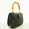 Secondhand Gucci Bamboo Black Leather Bag