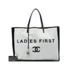 Chanel Bicolor Canvas Ladies First Shopping Tote Secondhand