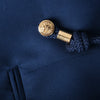 second hand State of Claude Montana Vintage Navy Blue Double-Breasted Skirt Suit- '80s
