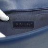 Secondhand Chanel Boy Navy Leather Bag