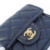 Secondhand Chanel Timeless Navy Leather Bag