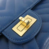 Secondhand Chanel 2,55 Blue Leather Bag
