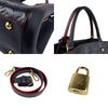 Secondhand Louis Vuitton Montaigne Navy Leather Bag