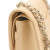 Secondhand Chanel Double flap Beige Leather Bag
