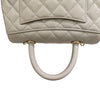 Secondhand Chanel Coco Handle Grey Leather Bag