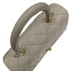 Secondhand Chanel Coco Handle Grey Leather Bag