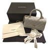 Secondhand Chanel Coco Handle Grey Leather Bag