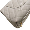 Secondhand Chanel Coco Handle Grey Leather Bag