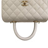 Secondhand Chanel Coco Handle Grey Leather Bag