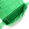 Secondhand Bottega Veneta Cassette Green Leather Bag