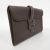 Secondhand Hermès Jige Brown Leather Bag