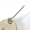 Secondhand Chanel Coco Mark Navy Tweed Jewelry