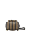 Secondhand Fendi Pequin Brown Canvas Bag