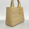 Secondhand Dior Lady Beige Patent Leather Bag