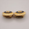 Secondhand Chanel Coco Mark Black Gold Plated Jewelry