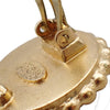 Secondhand Chanel Coco Mark Black Gold Plated Jewelry