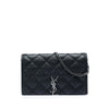 Saint Laurent Quilted Diamond Lambskin Becky Wallet on Chain Secondhand