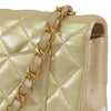 Chanel Mini Rectangular Classic Metallic Lambskin Single Flap Secondhand