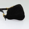 Secondhand Fendi Mamma Baguette Black Suede Bag