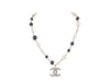 Chanel Vintage CC Pendant Metal with Faux Pearls