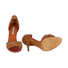 Secondhand Oscar de la Renta Embossed Leather D'orsay Pumps - '10s