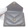 Secondhand Chanel V-Stich Grey Leather Accessories