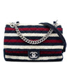 Chanel Jumbo Stripe Jersey Felt and Rope Flap Secondhand