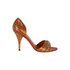 Secondhand Oscar de la Renta Embossed Leather D'orsay Pumps - '10s
