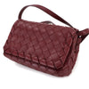 Secondhand Bottega Veneta Intrecciato Burgundy Leather Bag