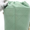 Secondhand Chanel Drawstring Green Leather Bag