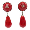 Secondhand Chanel Coco Mark Red Plastic Jewelry