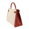 Secondhand Hermès Kelly 32 Beige Canvas Bag