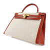 Secondhand Hermès Kelly 32 Beige Canvas Bag