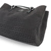 Secondhand Fendi Zucchino Black Canvas, Leather Bag