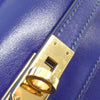 Secondhand Hermès Kelly Blue Leather Bag