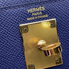 Secondhand Hermès Kelly 28 Blue Leather Bag
