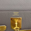 Secondhand Hermès Kelly 28 Grey Leather Bag