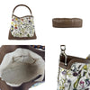 Secondhand Gucci Bamboo White Canvas, Leather Bag