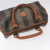 Secondhand Fendi Pequin Brown Canvas Bag