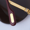 Secondhand Cartier Vintage Mayfair Round Half Frame Gold Sunglasses - '90s