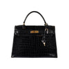 Secondhand Hermès Lisse Crocodile Kelly 32 Retourne Handbag - '60s