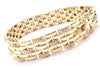 Secondhand Cartier Maillon Panthere Diamond Five-Row Link Gold Bracelet - '20s