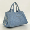 Secondhand Prada Canapa Navy Denim - Jeans Bag