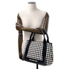 Secondhand Balenciaga Navy Cabas Black Canvas, Leather Bag