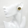 Secondhand Chanel Coco Mark Brown Gold Plated Jewelry