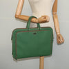 Secondhand Prada Saffiano Green Leather Bag