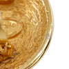 Secondhand Chanel CC Gold Plated Quilted Round Clip On Earrings