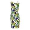 Secondhand Blumarine Green Sleeveless Floral Dress - '10s